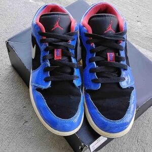 Air Jordan 1 Low Top 3 Royal Blue-Red Wo.7 / 5.5Y